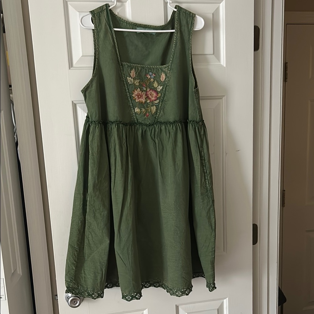 April Cornell Elegant Green Dress